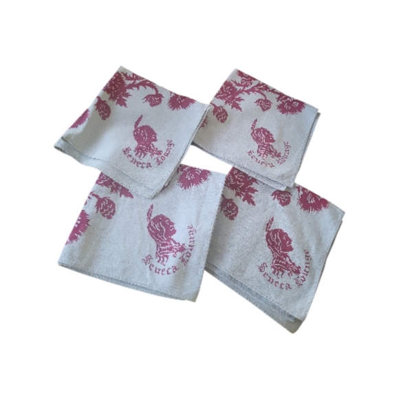 Vintage 70's Seneca Lounge Thistle Cloth Napkins Set Of 4 - Picture 8 of 11